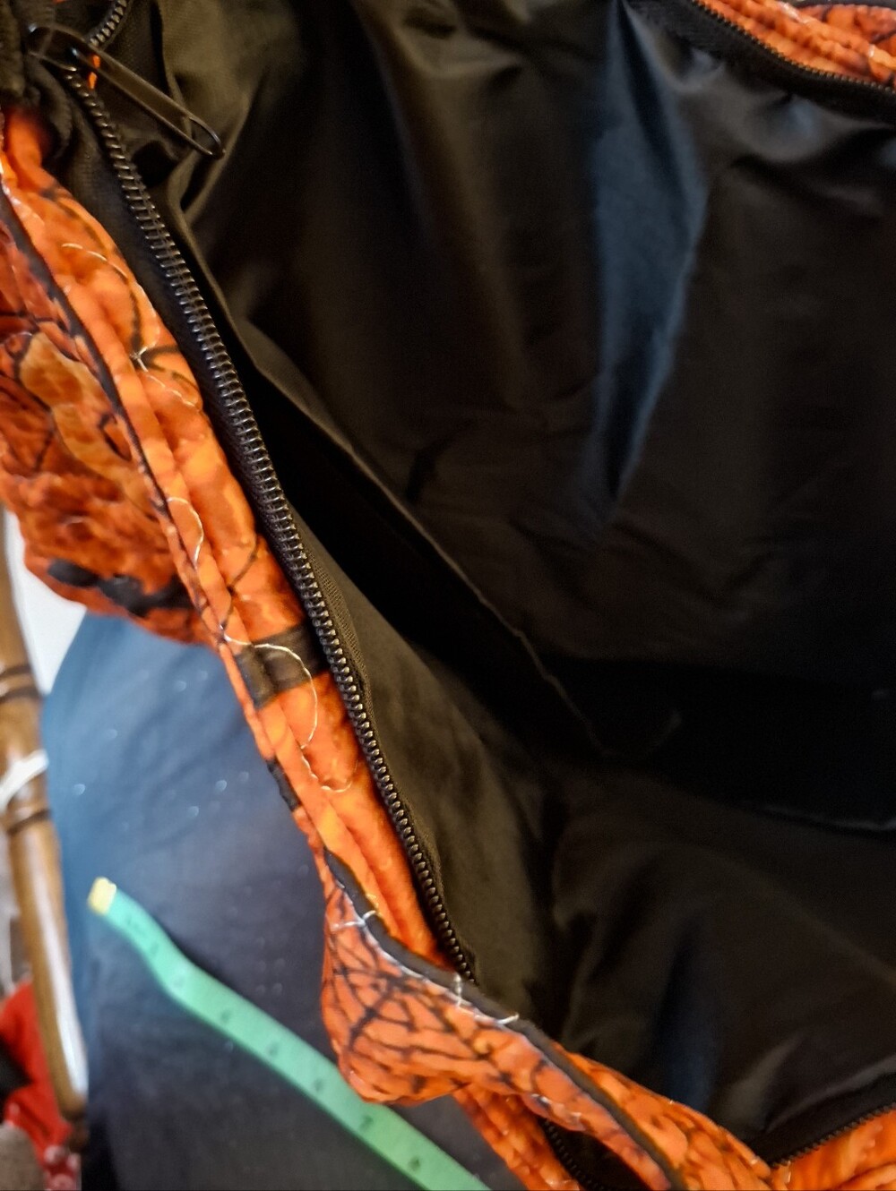 Hello Kitty Orange and Black Quilted Halloween Tote - Picture 4 of 5